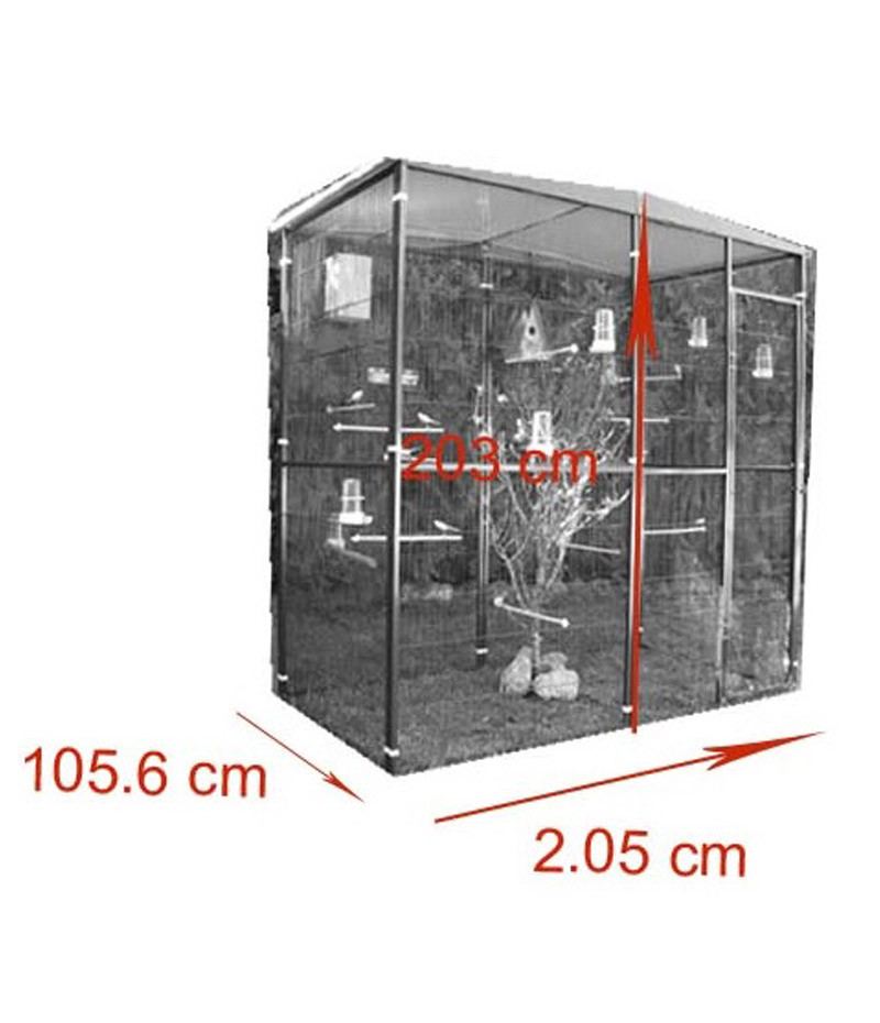 Aviaries for little birds 2 sqm garden aviary with door IMOR®